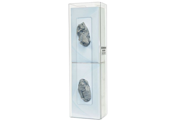 Distributeur de gants - Double, plastique transparent