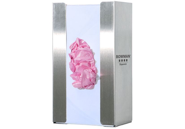 Distributeur de gants simple, acier inoxydable