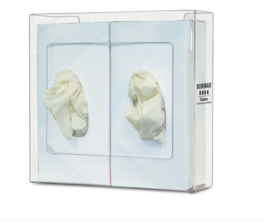Distributeur de boîtes à gants - double, étroit, plastique transparent